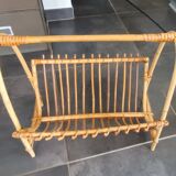Rattan magazine rack