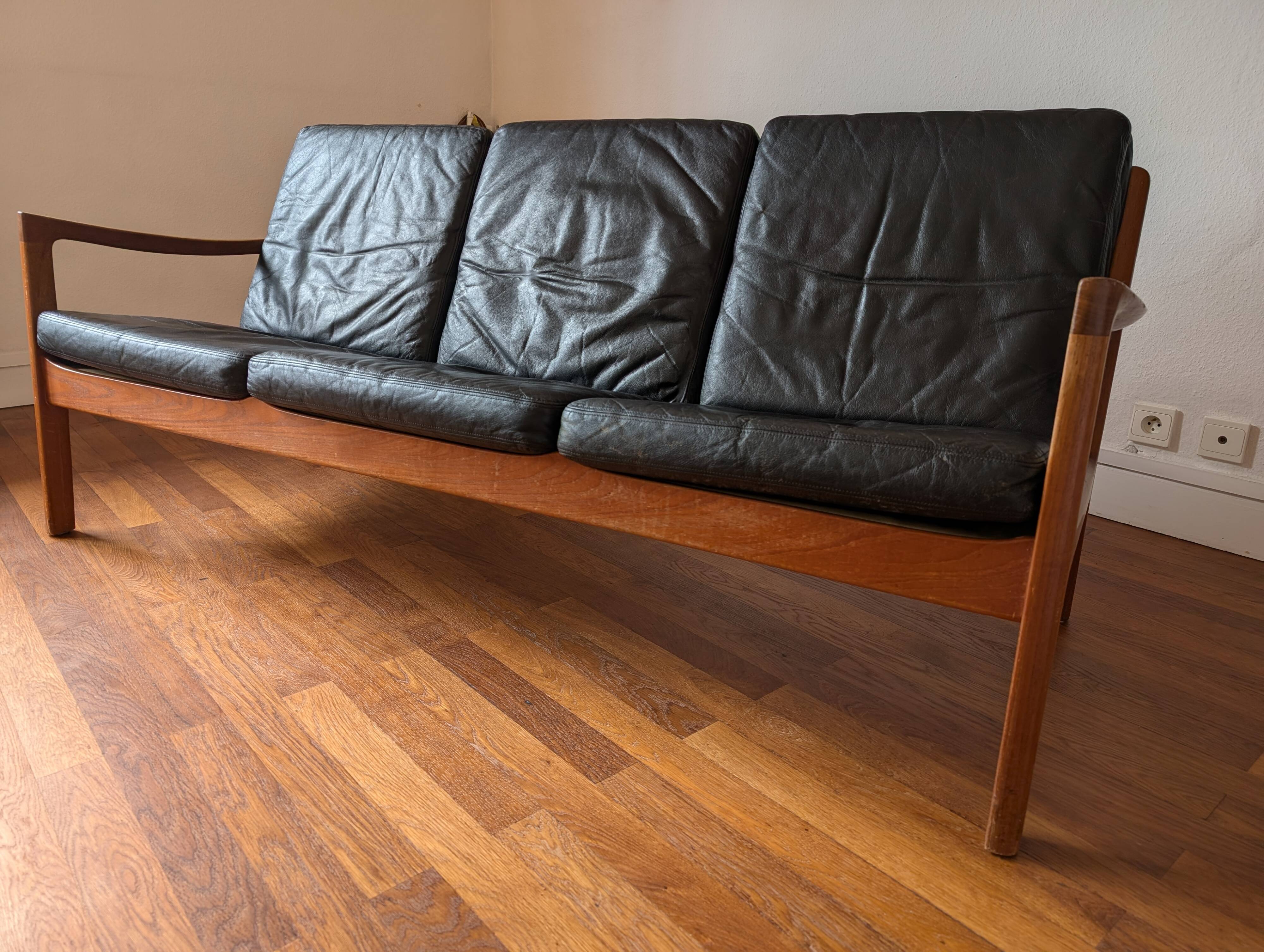 Three-seater sofa, Grete Jalk, France & Søn, Denmark, 1960