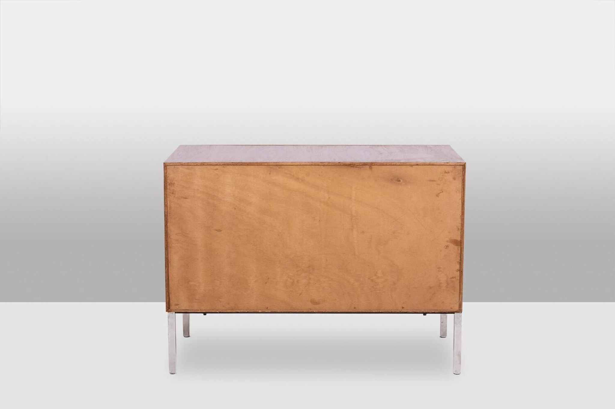 André Monpoix. Commode à 3 tiroirs en teck. Années 1960.