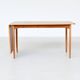 Hans Wegner drop-leaf dining table in beach and teak Denmark 1950