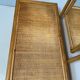 Bamboo and rattan dressing table, with mirror 50s-60s