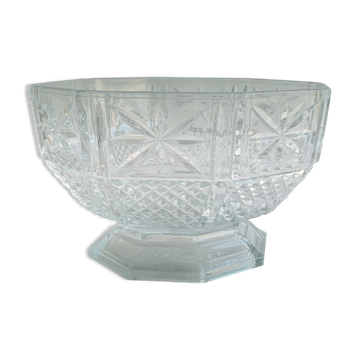Plat de fruits en verre, années 1960