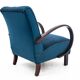 Blue boucle J. Halabala Armchair, after renovation