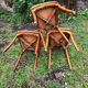 Trio chaises bistrot monobloc
