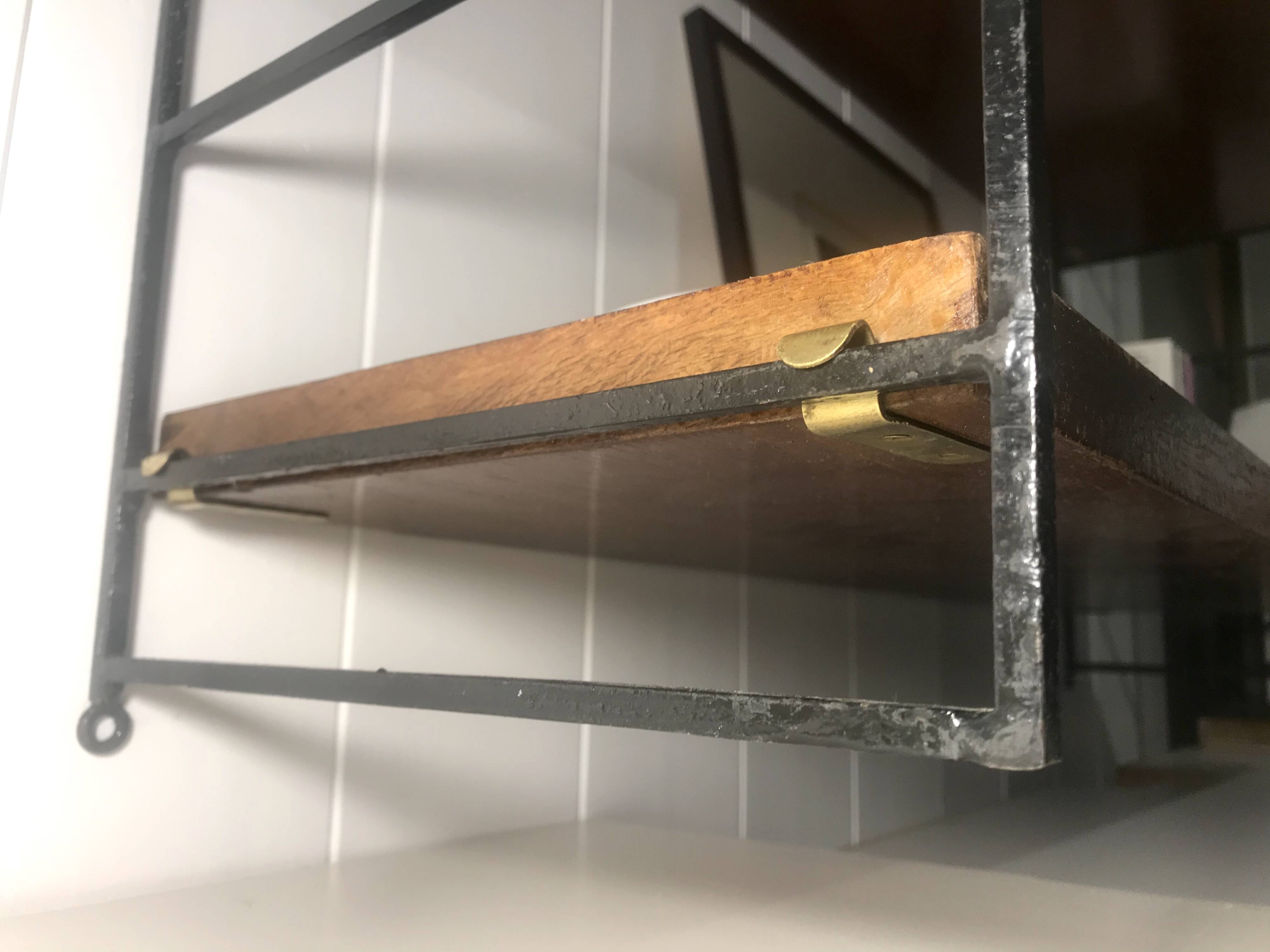 Wooden and metal String shelf