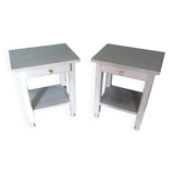 Pair of bedside tables, or sofa ends.