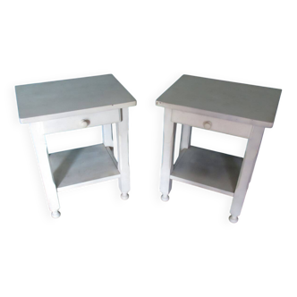 Pair of bedside tables, or sofa ends.