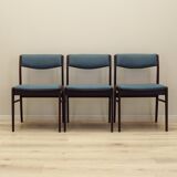 Set of three rosewood chairs, Danish design, 1970s, production: Denmark