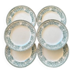 Set of 6 antique Longwy "Talma" flat plates in ironstone - 20th century