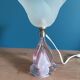 Bedside lamp tulip glass paste base molded glass bubble pink dp 0723031