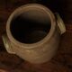 Pot sandstone varnished two round handles