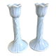 Paire de bougeoirs tulipe