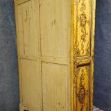 Curved wardrobe painted with floral decoration - late 19th century - Venetian style/XV