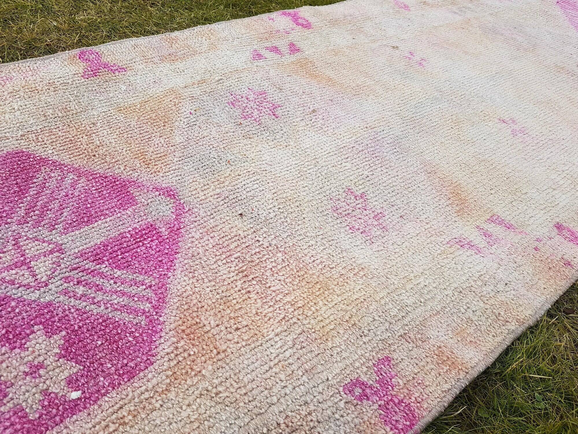 Vintage Turkish hallway rug 74x399 cm