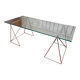 Glass and chrome coffee table
