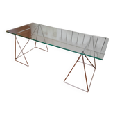 Glass and chrome coffee table