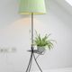 Lampadaire plissé des années 50 avec support.