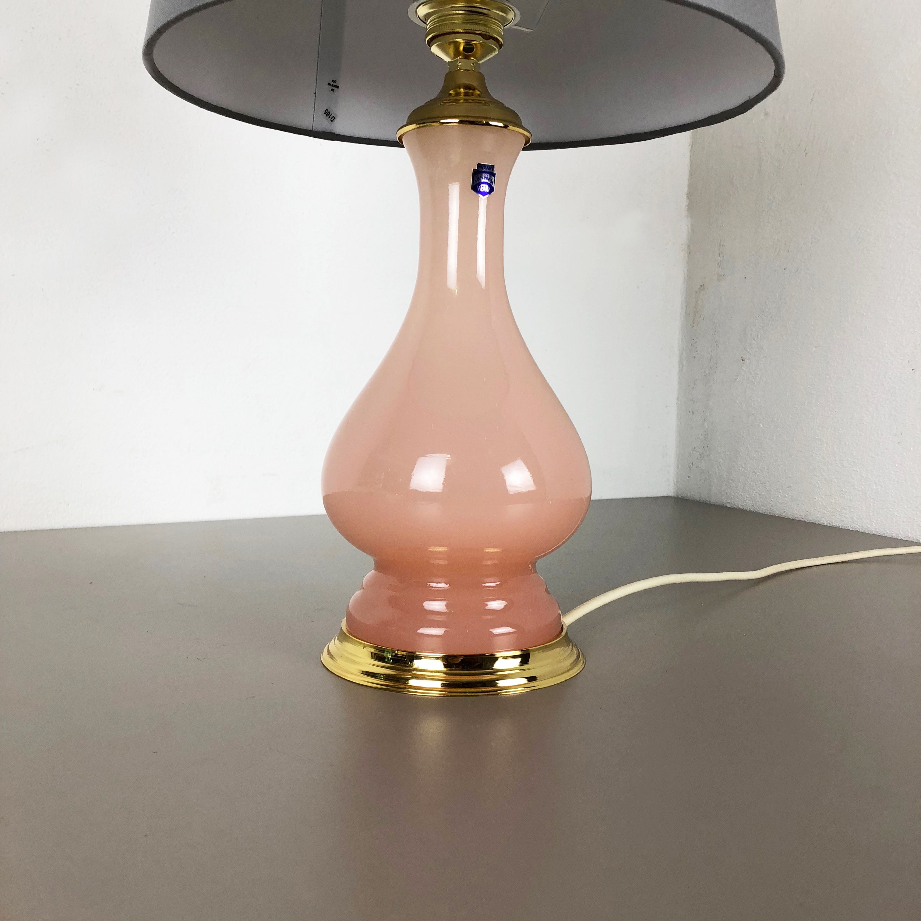 Murano glass "rose" table desk light Cenedese Vetri 1960s