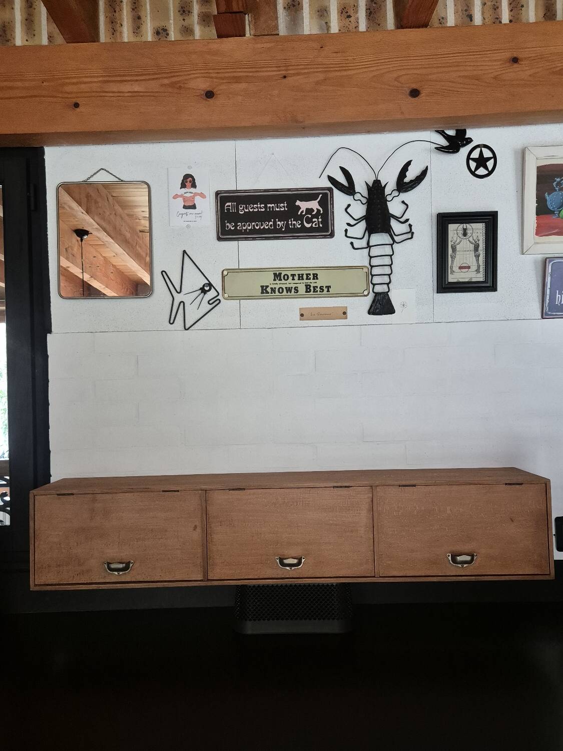 Vintage wall cupboard