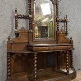 Renaissance style oak castle coat rack circa 1850