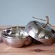 Vintage silver-plated and brass bonbonnière