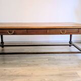 Large pitch pine table 230×140 – Early 20th century, warm and charming
