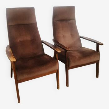 Pair of Scandinavian Parker Knoll armchairs