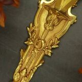 Pair of Louis XVI style wall lights from Lucien GAU, Paris - gilt bronze