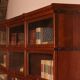 Library Wall of 3 Globe Wernicke Modules in Oak - 19th Century