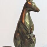 Kangourou en laiton doré circa 1970