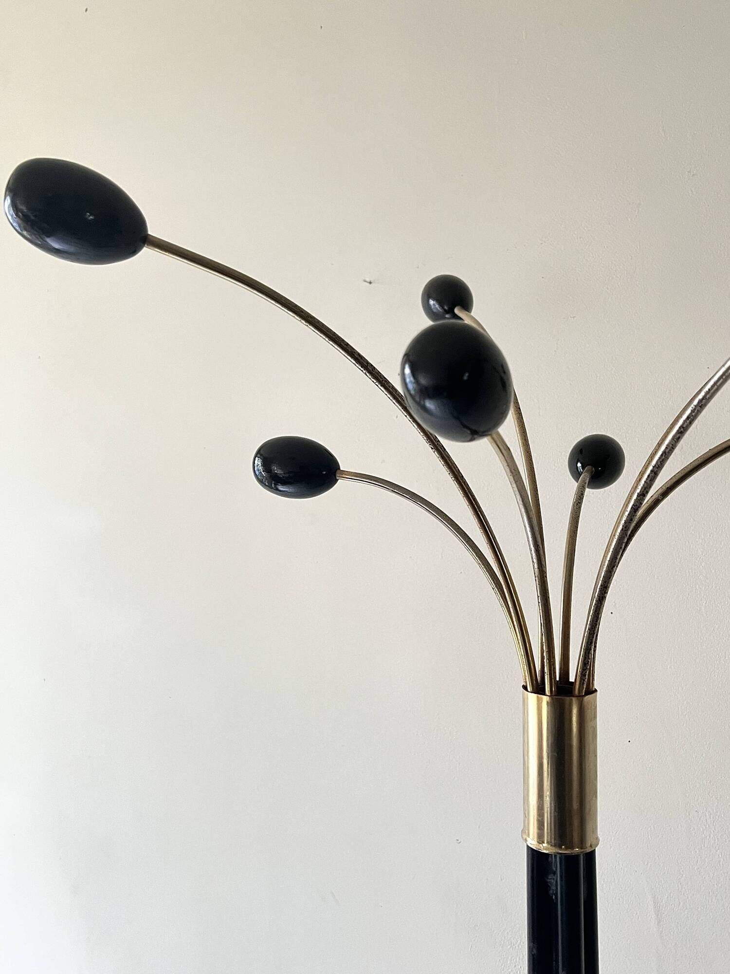 Italian metal coat rack & bakelite hook, 1970s design
