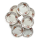 8 polychrome ironstone dinner plates "Wentworth" by Emile Bourgeois