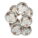8 polychrome ironstone dinner plates "Wentworth" by Emile Bourgeois