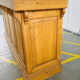 Old pitch pine counter