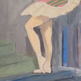 Old vintage painting table star dancer 20th century