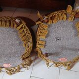 Deux fauteuils crapaud velours