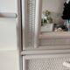 Vintage wooden and wicker shelf