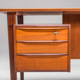Danish teak desk by peter lovig nielsen for hedensted mobelfabrik, 1960