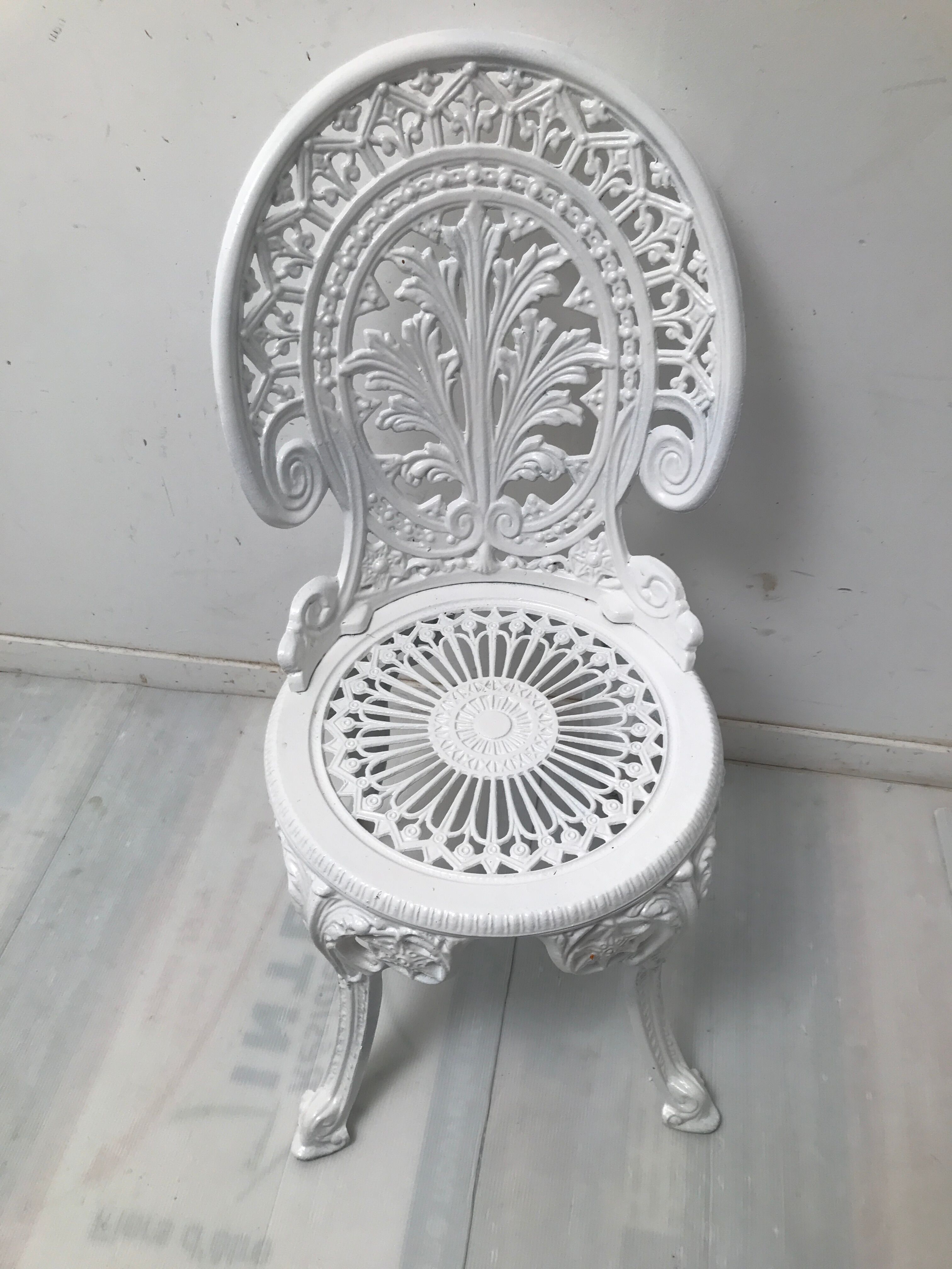 Old white rock garden furniture