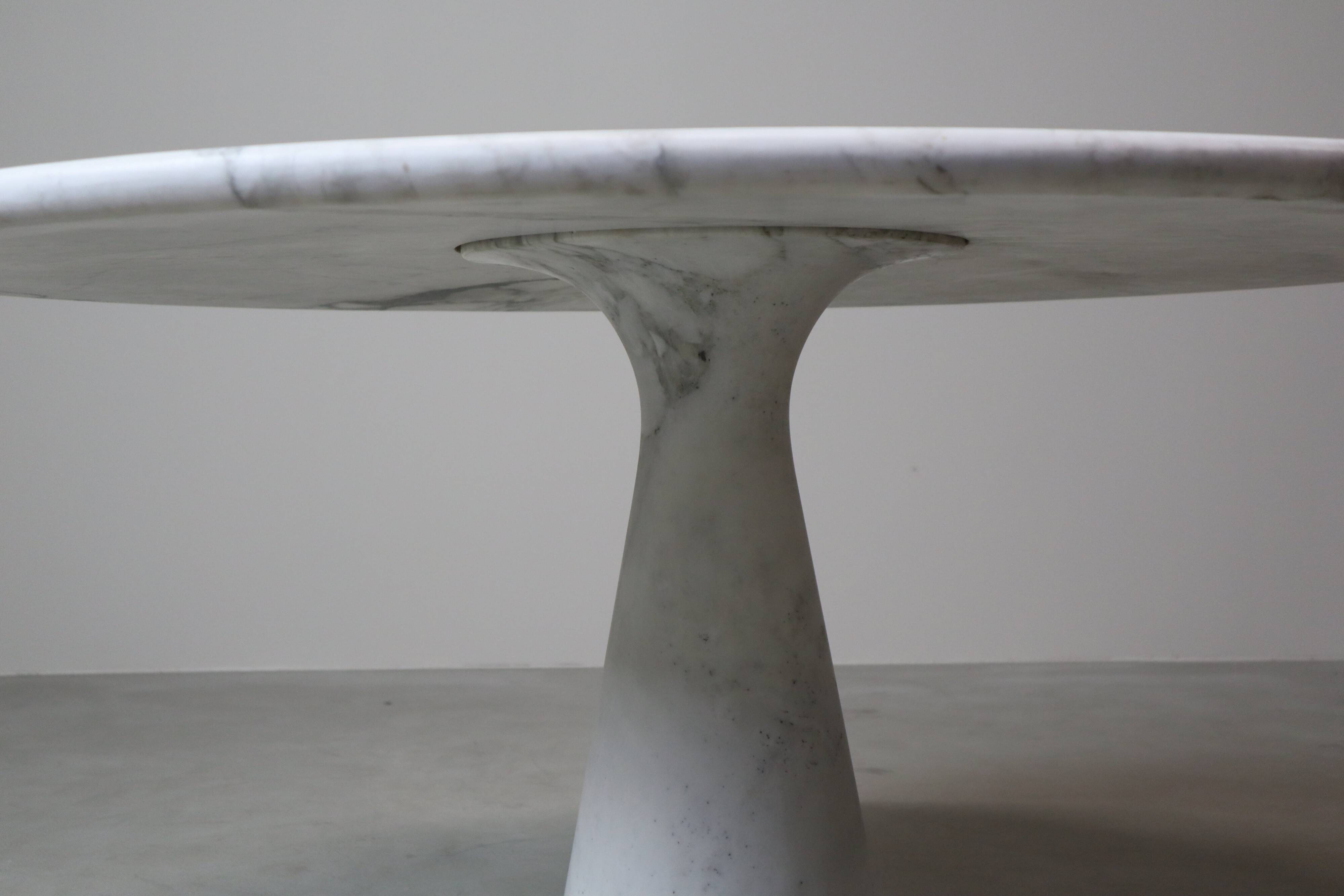 Angelo Mangiarotti ‘M1’ Dining Table in Solid Carrara Marble