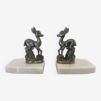 Pair of art deco "fawn" bookends from the 30s and 40s