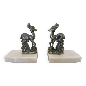 Pair of art deco "fawn" bookends from the 30s and 40s