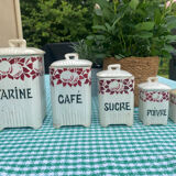Series of vintage spice jars
