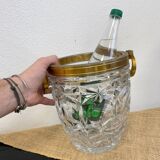 Crystal and brass champagne bucket