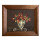 Nasturtiums, oil on canvas, modernist oak frame, 1930