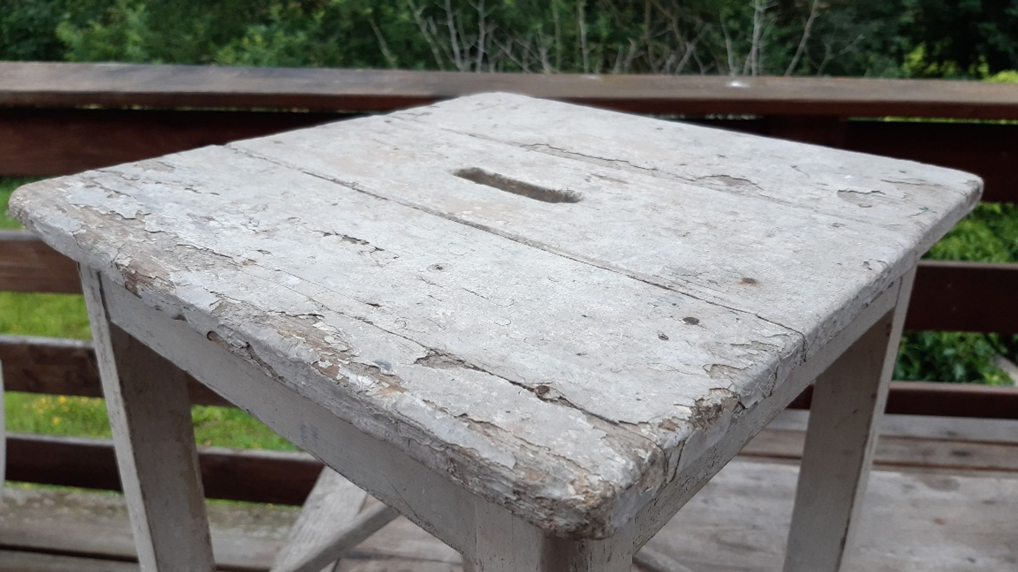 Patinated workshop stool 1930
