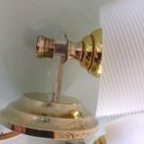 Pair of brass and perspex white /vintage 50-60s wall light