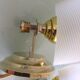 Pair of brass and perspex white /vintage 50-60s wall light