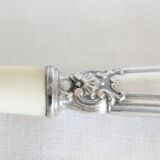 Silver and "horn" porridge spoon