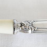 Silver and "horn" porridge spoon